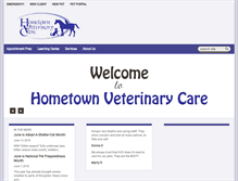 Tablet Screenshot of hometownvetcare.com